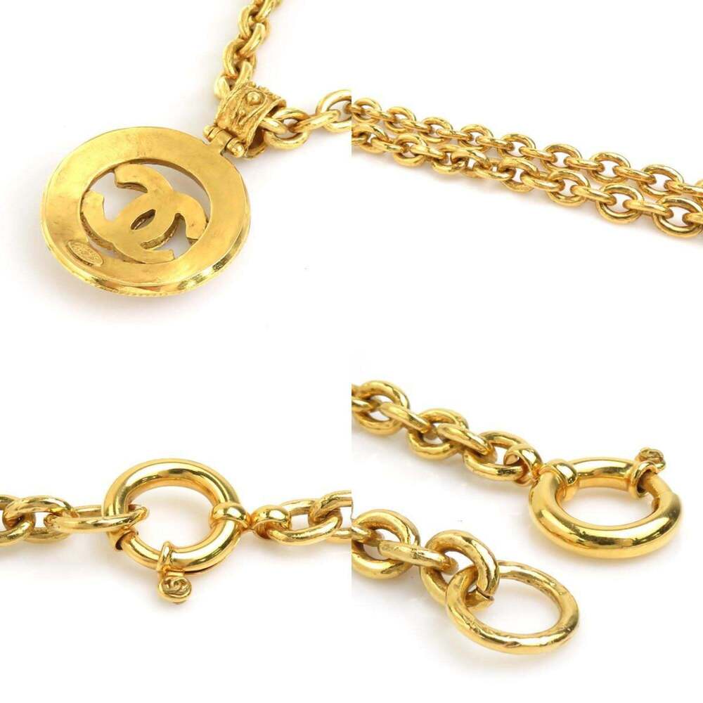 CHANEL Authentic Gold Logo Necklace - Picture 4 of 5